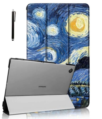 Image of ProElite Cover for Samsung Galaxy Tab A9 Plus 11 inch Case Cover, Smart Flip Case Cover for Samsung Galaxy Tab A9+ 11 inch Translucent Back with Stylus Pen, Starry Night