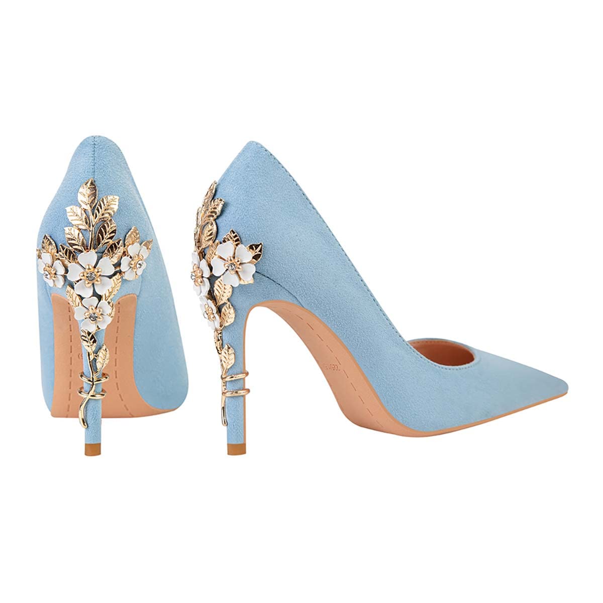JOEupin Zapatos de tacón alto para mujer, zapatos de tacón alto, puntiagudos, con punta cerrada, zapatos de vestir clásicos