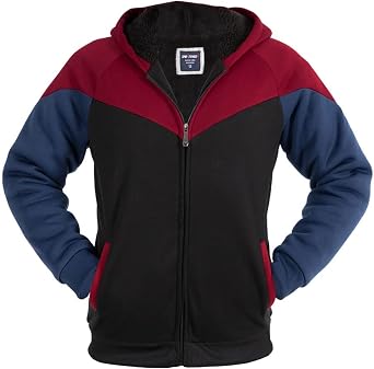 LeeHanTon Sherpa Lined Cool Kids Full Zip Up Hoodies for Teen Boys 8 10 12 14 16 Fleece Activewear Youth Hooded Sweatshirt