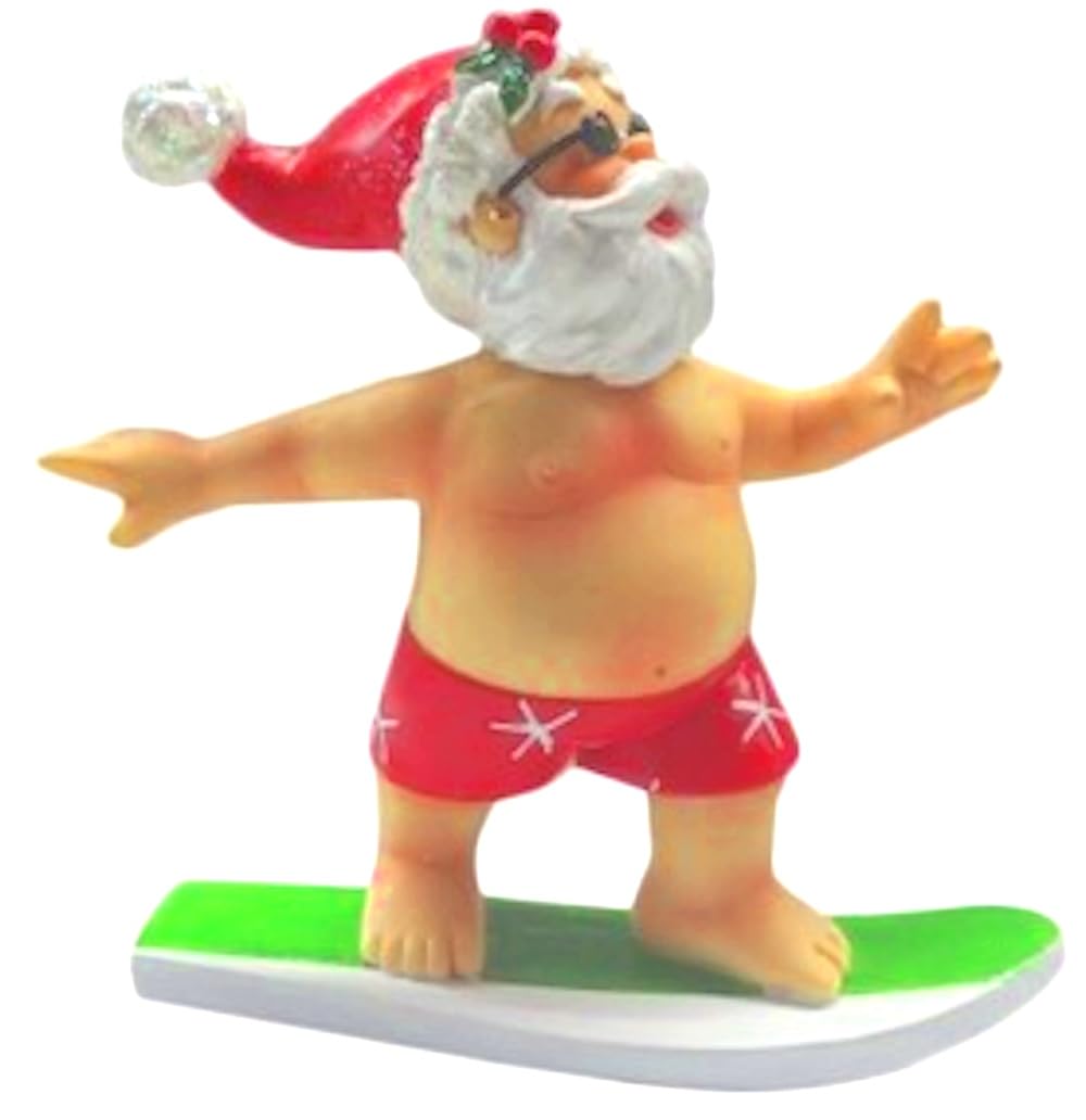 Amazon.co.jp: The Bridge Collection 4インチ サーフィンサンタの置物