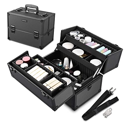 BYOOTIQUE Professional Aluminum Makeup Train Case #TOP26