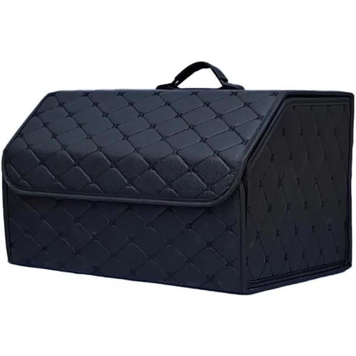 Organizer Bagagliaio Auto per Chery Skin Sport Orinoco Cruise, Pieghevole Borse per Bagagliaio in Pelle Scatola di Immagazzinaggio con Coperchio Accessori,Black-XL