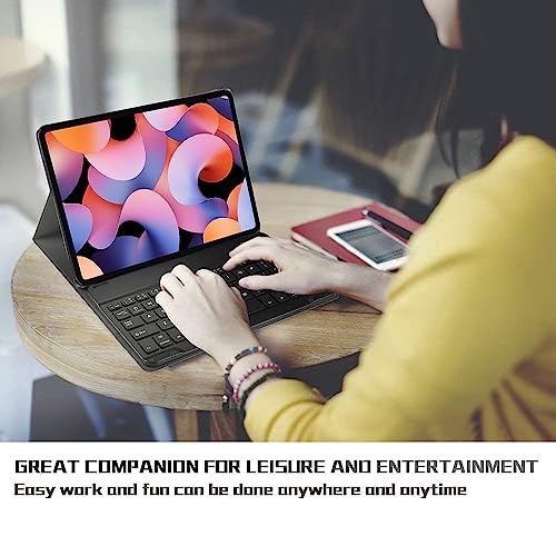 Image of HOM Tri Fold Wireless Bluetooth Keyboard with Detachable Tablet Case Cover for Xiaomi Mi Pad 6 11 inch Tablet - Black