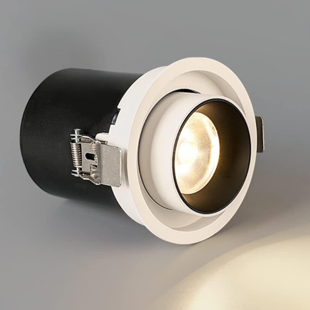 2.5-4.5inch Canless Rotation LED Downlight 7W,10W,15W,20W,25W Retractable Spotlight,Adjustable LED Recessed Light,Eyeball Ceilling Potlight,CRI >90,Simple Installation