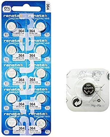 10 Renata Watch Batteries: 364 (Sr621Sw)