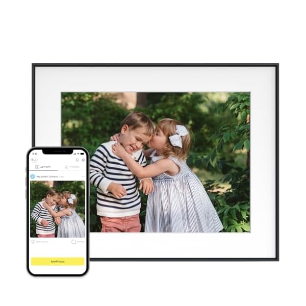 Aura Walden 15″ WiFi Digital Picture Frame | Wirecutter’s Best Digital Frame for Gifting | Send Photos from Your Phone | Quick, Easy Setup in Aura App | Free Unlimited Storage | Ink with White Mat
