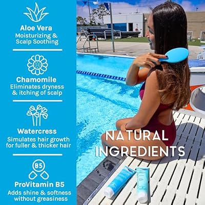 TRISWIM Chlorine Shampoo and Conditioner Set | Swim Shampoo and Conditioner for Swimmers, 8.5 fl oz Each | Paraben-Free with Aloe Vera & Keratin Removes Chlorine & Restores Damaged Hair