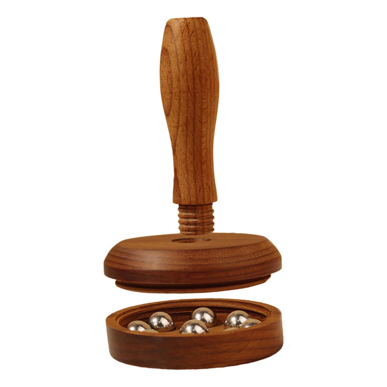 FRCOLOR Steel Ball Massage Roller for Muscle Relaxation Handheld Manual Massager for Feet Legs and Back for Home Or Office Use