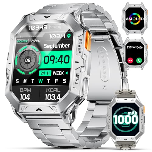 LIGE Military Smart Watches for Men(Answer/Make Calls),100-Day Battery Life,2.13