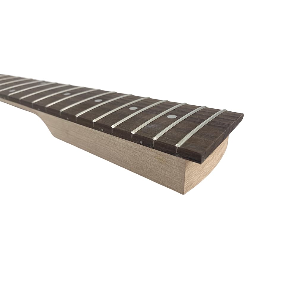 4-saitiger Bassgitarrenhals, Ahornholz, 22 Bünde, 86,4 cm Mensur, Palisander-Griffbrett mit Punkteeinlagen, 42 mm Mutter, zum Anschrauben (65 mm Absatz)