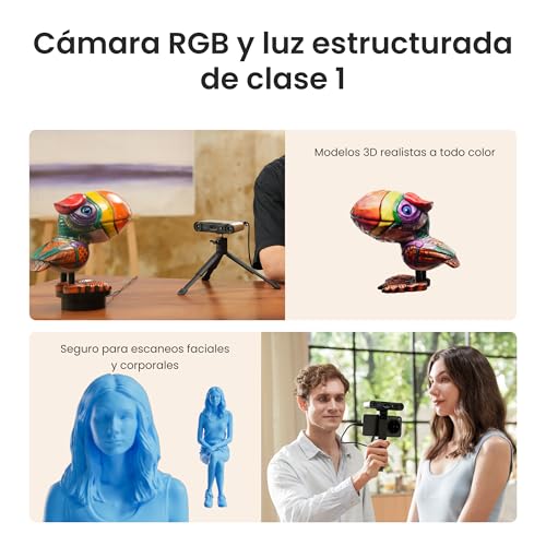 Miniatura 9 de Revopoint Inspire 2 Escáner 3d Para Impresión 3d, Precisión Hasta 0,03 Mm, Láser Multilínea Y Luz Estructurada, Escaneo Inalámbrico Y Exterior, A Todo Color, Para Ios Android Macos Win10 11, Estándar
