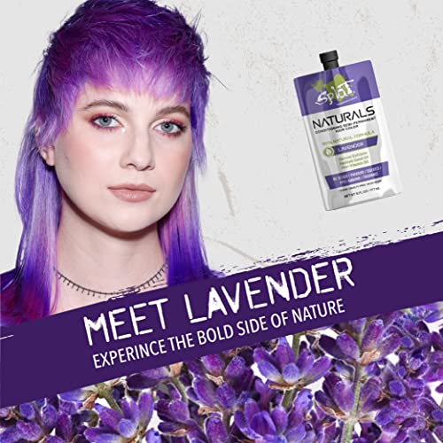 Splat Naturals, Semi-Permanent Lavender Hair Dye : 100% Vegan, Cruelty-Free, No Bleach Required, Free Of Ammonia, Ppd, Parabens & Sulfates - 6 Oz #TOP1