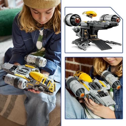 Image of LEGO Star Wars: The Mandalorian and Grogu The Razor Crest - Vehicle Toy Building Set - 75447