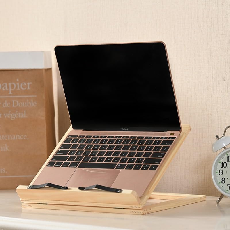 Wood Book Stand Multi Functional Reading Rack Portable Folding Holder