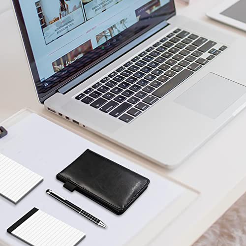 Xhwykzz 7 Pieces Small Notepads Holder Set, Pocket Notebook with pen, Included Refills 5 Pieces 3 x 5 Inch, 30 Lined Paper Per Note Pad