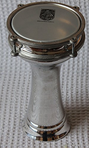 SALA MZIK ALETLERI 15cm Silver Darbuka Drum Doumbek Tombak with Tuning Key