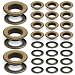 CRAFTMEmore 3/8" (10MM) Hole 100 Sets Grommets Eyelets with Washers for Clothes, Leather, Canvas (Antique Brass)