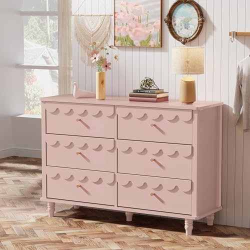 Anbuy Scalloped Dresser for Bedroom Girls Organizer Storage with ...