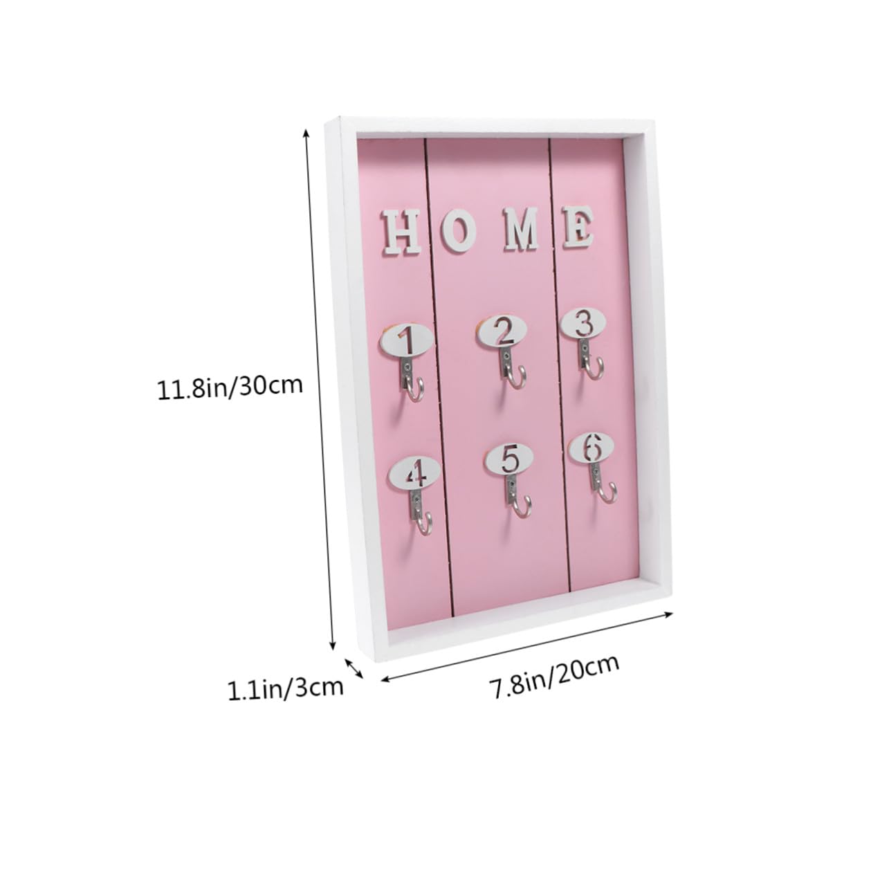 Generico Portachiavi da Muro in Nordico Ganci Organizer Finitura Rosa per Ufficio e Camere da Dormire