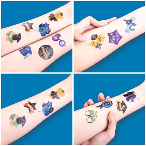 Image of 120 PCS Happy Graduation Grad Congrats Pre-Cut Temporary Tattoos for Kids | | Super Cute Themed Birthday Party Favors, Supplies, Decorations, Fake Tattoo Stickers, School Rewards & Gifts Boys & Girls