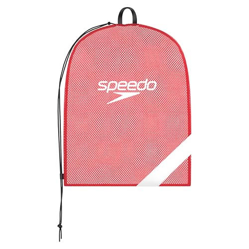 Sac en maille XL Speedo rouge pour aller à la plage et ranger les jouets de mer