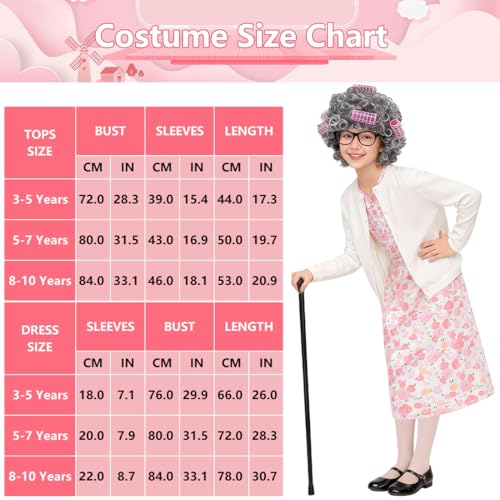 Disfraz de Abuela para Niñas 3-10 años Halloween miniatura 6