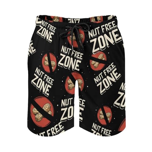 Nut Free Zone Men's Swim Trunks Board Shorts Beachshorts Swimsuits with Pockets Mesh Liner4