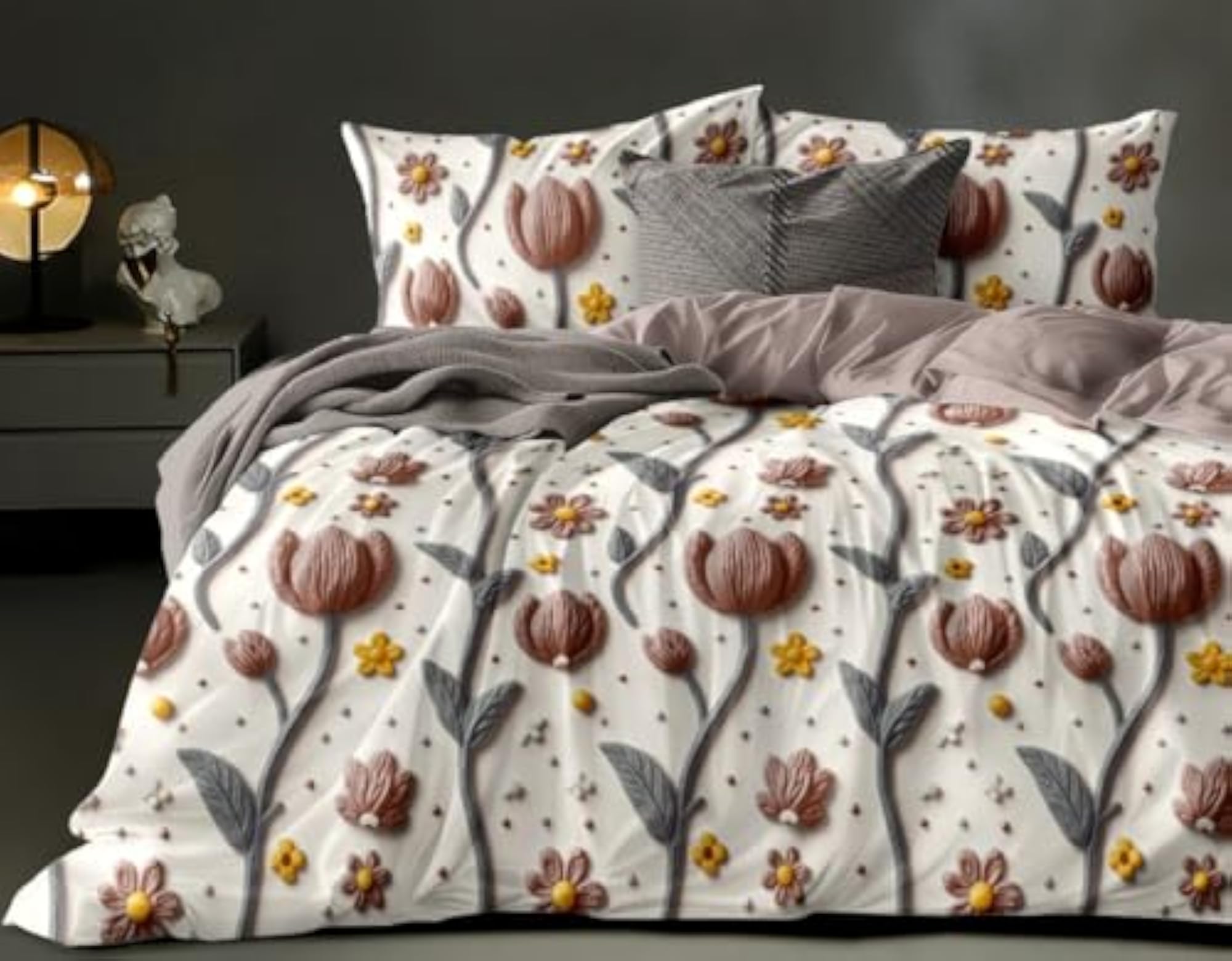 7D Reversible Comforter Super King Size Bedding Set