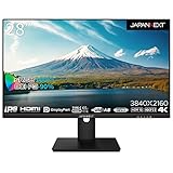 【Amazon.co.jp限定】 JAPANNEXT 28インチ モニター 4K UHD 3840x2160解像度 IPS ディスプレイ (KVM/HDMI/USB-C 給電 (65W) / DisplayPort/スピーカー内蔵/VESA対応/ブルーライトカット) JN-i282URC65W