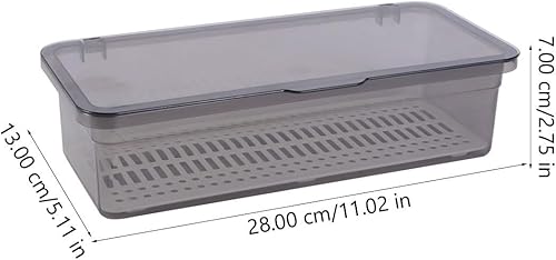 Miniatura 3 de Cabilock Bandeja de plástico para cubiertos con tapa, organizador de cubiertos y cajones de utensilios de cocina, contenedor de almacenamiento para