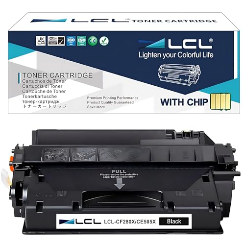 Image of LCL CF280X Toner Cartridge Replacement for HP 80A 80X CF280A CF280X 6900pages for HP LaserJet Pro 400 M401d M401a M401dn M401n M401dw M401dne MFP M425dw MFP M425dn (1 Black)