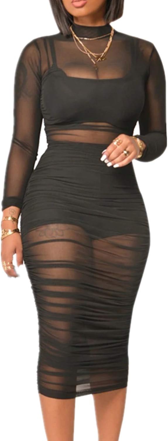 Sexy Three Piece Outfit Long Sleeve 