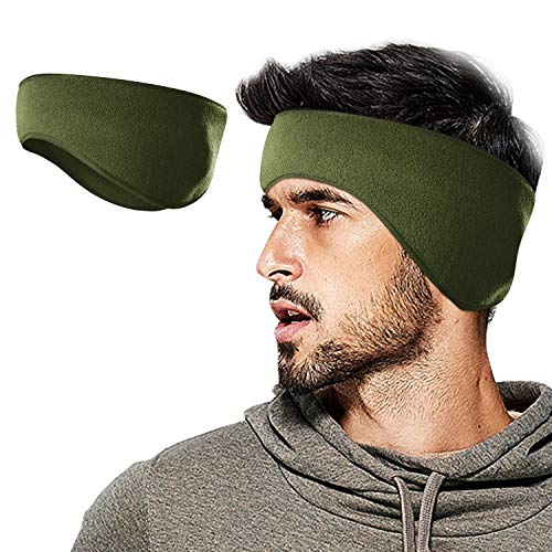 Image of Fleece Ear Warmers /Muffs Headband for Men & Women & Kids Perfect for Cycling Skiing Workout Yoga Running & Riding Motorcycle in Winter - Stay Warm & Performance Stretch