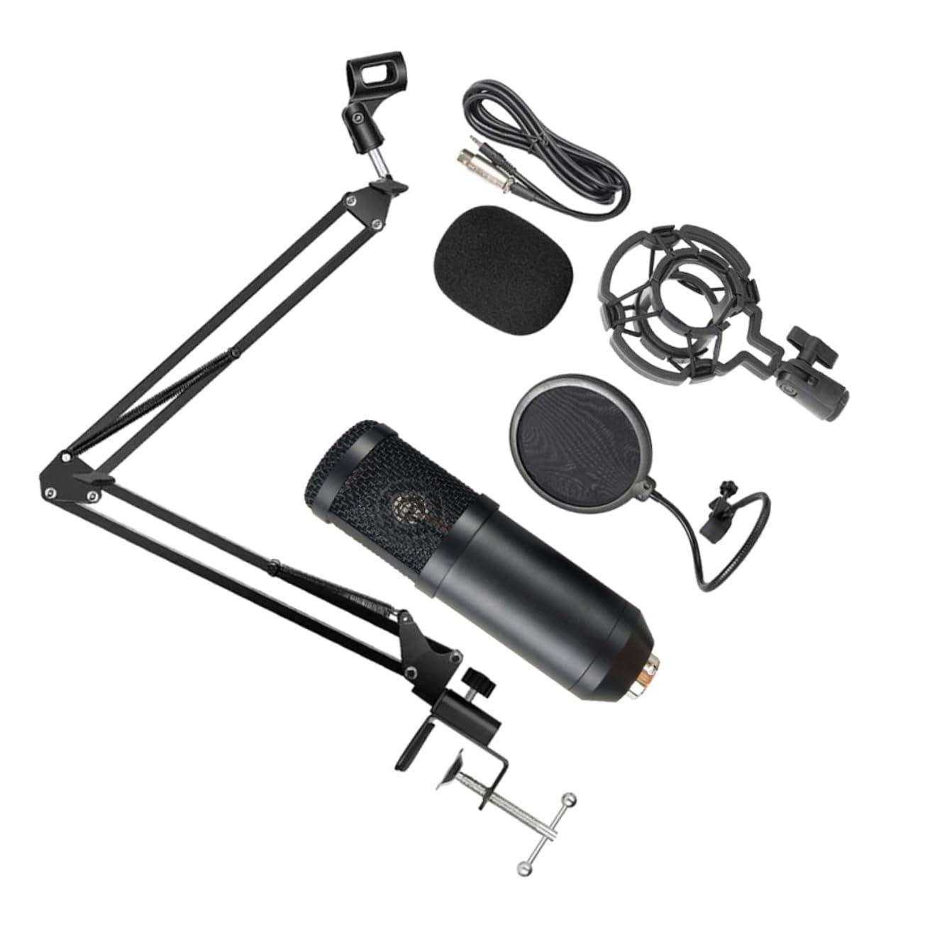 Didiseaon Microfono Condensatore USB Knob Volume e Corpo in Lega di Alluminio Colore Casuale per Streaming e Registrazione per Stazioni di Trasmissione e Gaming