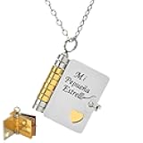 Mi Pequeña Estrella Book Necklace For Daughter Spanish My Little Star Stainless Steel Engravable Adjustable Pendant Gift