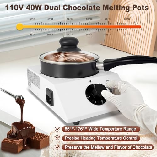 2026 Upgrade Chocolate Melting Pot, 1L Chocolate Melting Machine (40W,110V) — view 8