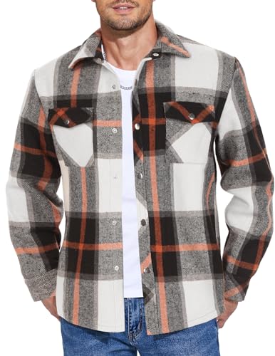 Chemise en flanelle de coton de qualité supérieure COOFANDY coupe classique pour homme