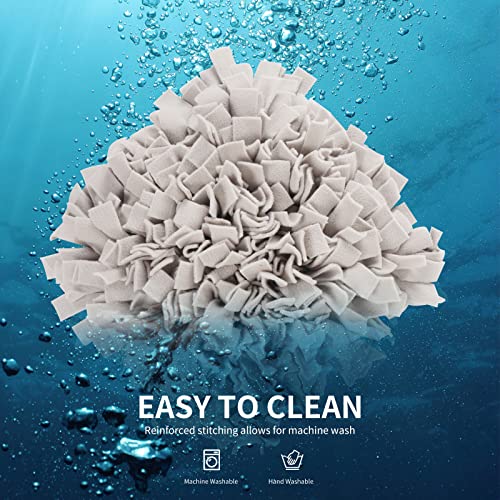 IEUUMLER Schnüffelteppich Hund Riechen Trainieren Schnüffeldecke Futtermatte Trainingsmatte für Haustier Hunde Katzen IE075 (45x45cm, Grey-2)