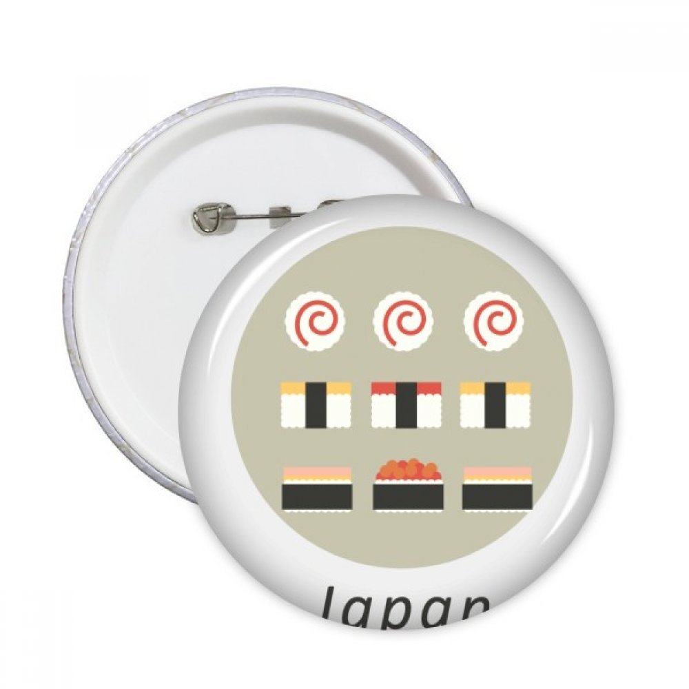 Pins Round Sushi Badge résistant et multicolore pour veste en toile