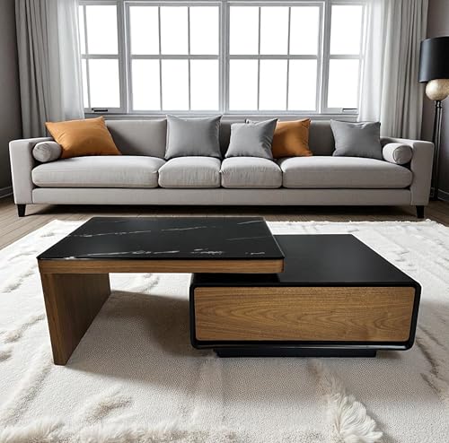 Image of The Attic Paradise Coffee Table, extendable,Solid Wood & Modern Coffee Table for Living Room