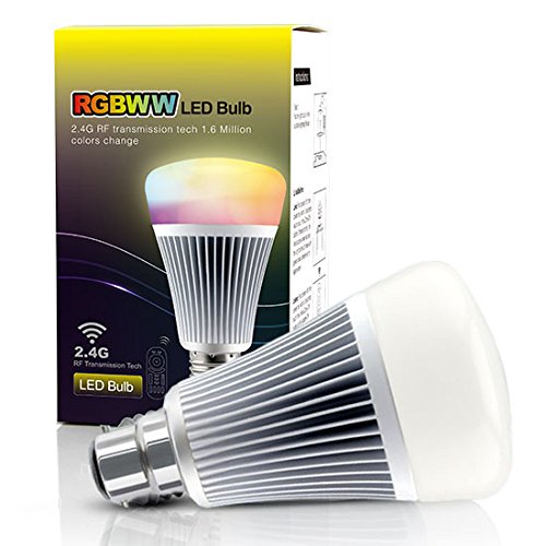LIGHTEU, 1x 8W B22 Wireless B22 8W 2.4G RF Remote Control RGBW+CCT LED Bulb Lights with a 4 Zone Remote Control - Image 2