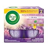 Bom Ar Difusor Elétrico Lavanda e Gerânio Refil 2 unidades 16ml