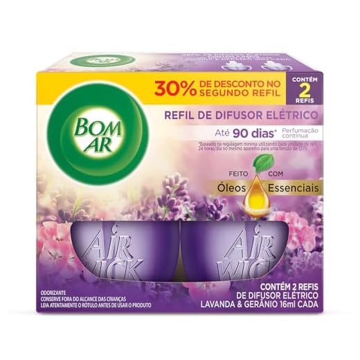 Air Wick Bom Ar - Refil Difusor Elétrico Lavanda Embalagem Promocional.