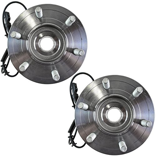 Image of TRQ 2 Piece Rear Wheel Bearing & Hub Assembly Set Compatible with 2003-2006 Ford Expedition Lincoln Navigator
