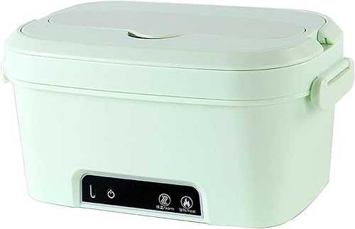 Cordless Electric Lunch Box, 1.5L Heated Lunch Box with 7800mAh Battery, Green Portable Food Warmer for Office, Car & Outdoor for Daily Use