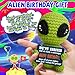 TKGIFTHOT Cute Crochet Alien Plush Toy Unique Birthday Gift for Boys Girls Friends Man Women Handmade Alien Stuffed Animal Funny Space Valentines Theme Gifts for Kids Teens Sci-Fi Fans