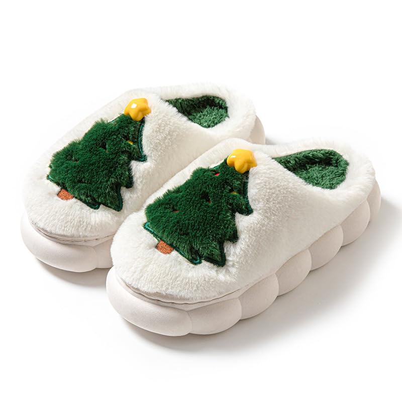 Cute Cartoon Christmas Slippers - Red Moose Reindeer Design for Women & Men - Indoor/Outdoor Winter Slippers