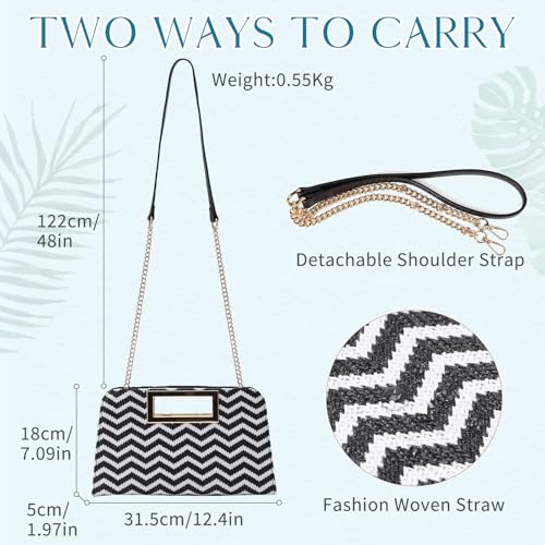 Image of VASCHY Clutch Purse for Women,Fashion Vegan Leather Cut-Out Handle Evening Handbag Crossbody Shoulder Bag for Wedding,Party