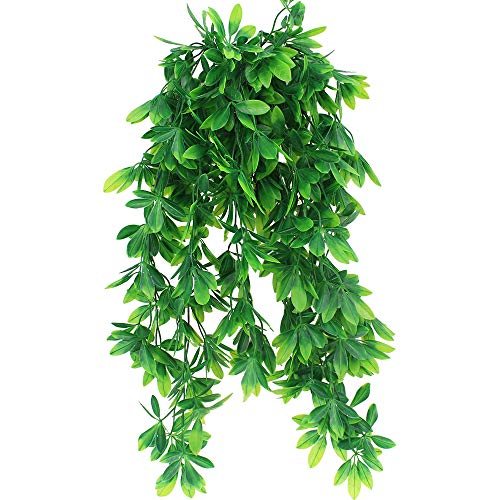 BlueXP 2 Piezas Plantas Artificiales Colgantes 80cm Falsa Plantas Colgantes Verdes Hiedra Verde Plastica Falsa Follaje Vid Decoración para Maceta Balcon Pared Cesta Terraza Jardín de Fiesta