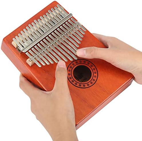 Kalimba 17 Keys Thumb Piano Solid Finger Piano Mahogany Body with Tuning Hammer Study Instruction - Best Birthday Christmas Gift for Music Fans Kids Adults 7 51bYuG6NJTL. AC